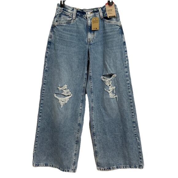 Levi's Denim - Levi’s Women’s ‘94 Baggy Wide Leg Jeans Medium Blue, Distressed, Size 27X31, NWT